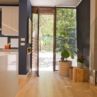 Beautiful laminate herringbone installation throughout a Home in Zimbali.